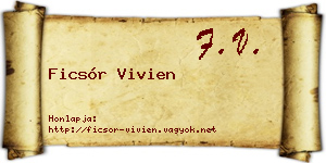 Ficsór Vivien névjegykártya