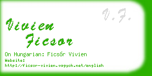 vivien ficsor business card