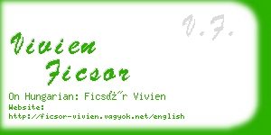 vivien ficsor business card